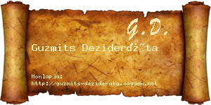 Guzmits Dezideráta névjegykártya